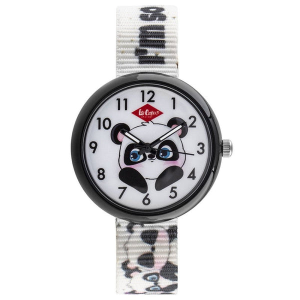 Lee Cooper Boys Black & Print Textile Analog Watch - Salman Stores
