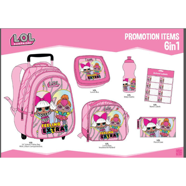 LOL 6 in 1 Trolley Set - 16" Trolley LOPR23-5 - Salman Stores