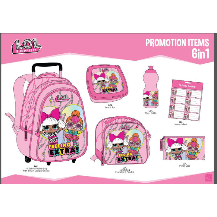 LOL 6 in 1 Trolley Set - 16" Trolley LOPR23-5 - Salman Stores