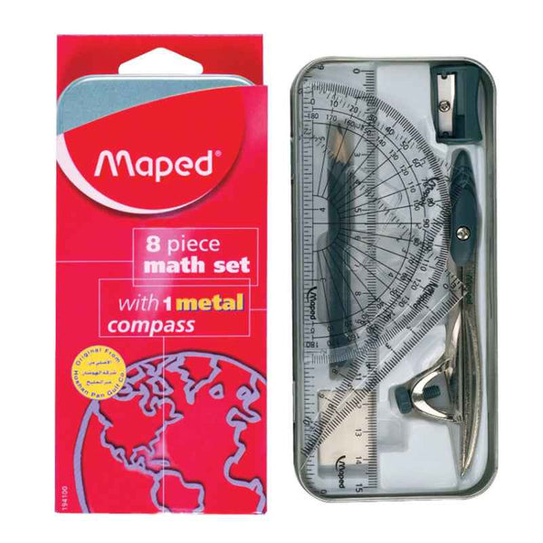 Maped Math Set Study Geometry 8pcs Set MD-194100