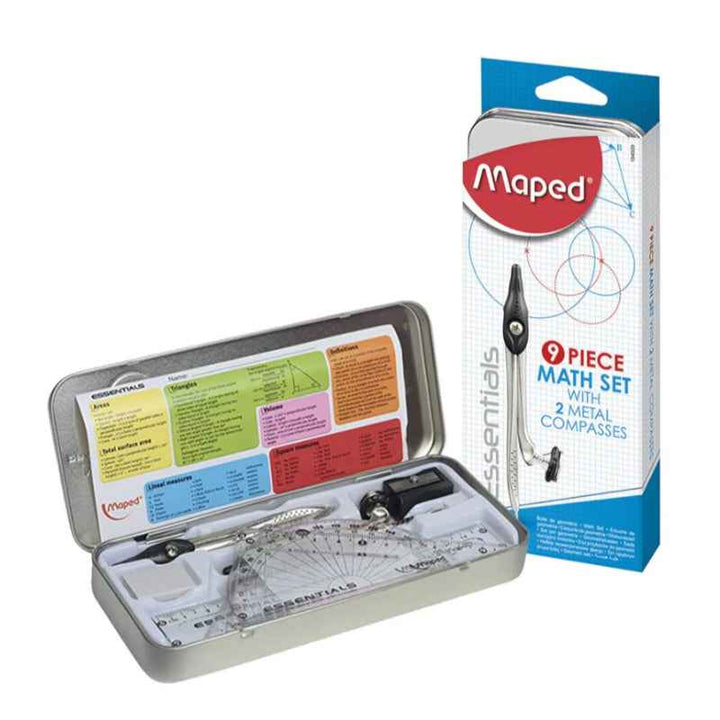 Maped Math Set Essentials Geometry 9pcs Set MD-194609