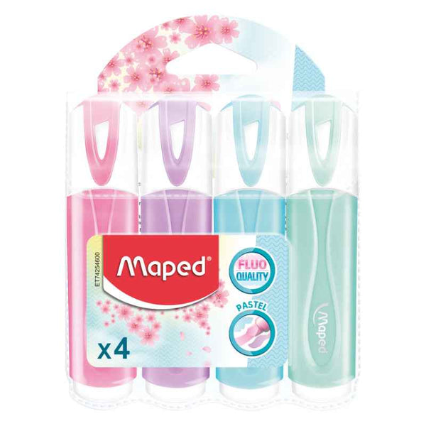 Maped Highlighter Fluo Peps Pastel Set of 4 Colors MD-742546