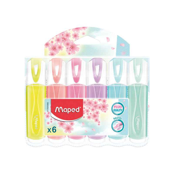 Maped Highlighter Fluo Peps Set of 6 Pastel Colors MD-742558