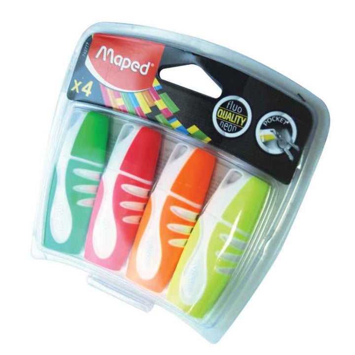Maped Highlighter Fluo Peps Pocket Set of 4 Colors MD-742777