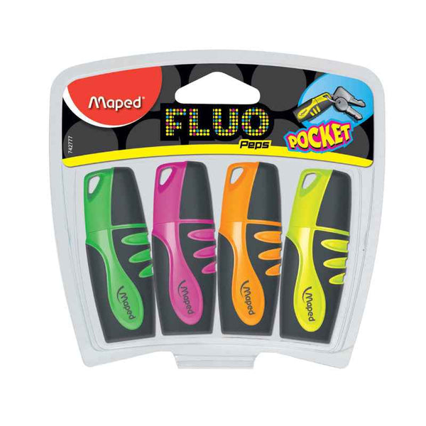 Maped Highlighter Fluo Peps Pocket Set of 4 Colors MD-742777