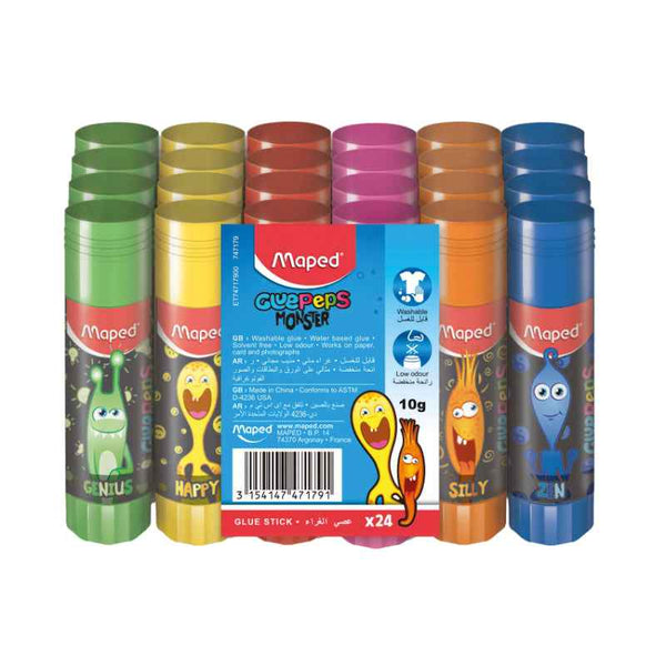 Maped Monster Glue Stick 10g, Pack of 24 MD-747179