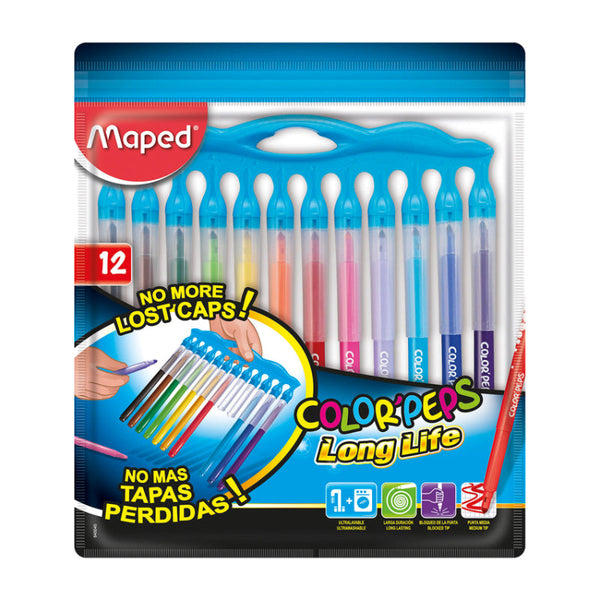 Maped Color Peps Felt Long life Innovation Set of 12 Colors MD-845045