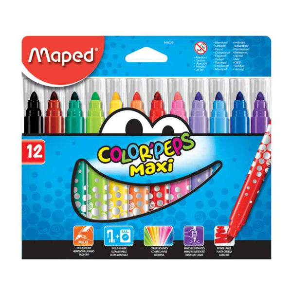 Maped Color Peps Felt Maxi Set of 12 Colors MD-846020