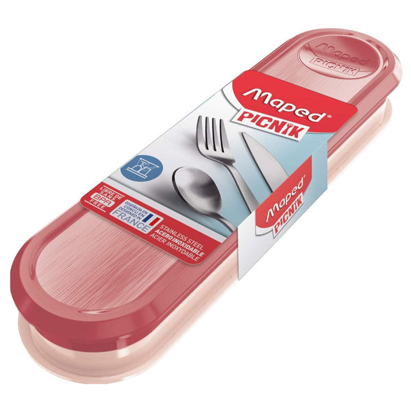 Maped Picnik Adult Cutlery Box Brick Red MD-870402 - Salman Stores