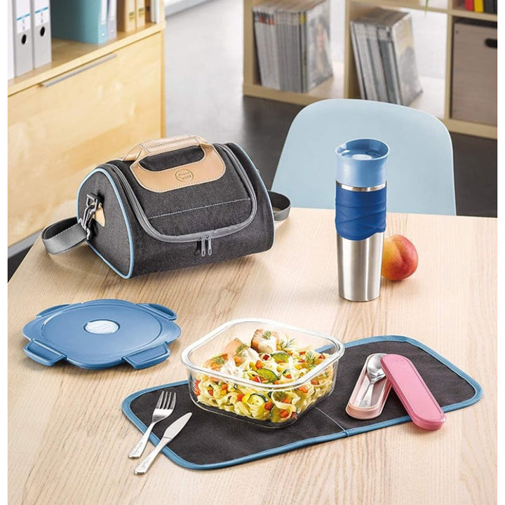 Maped Picnik Adult Lunch Box Glass Storm Blue MD-870503 - Salman Stores