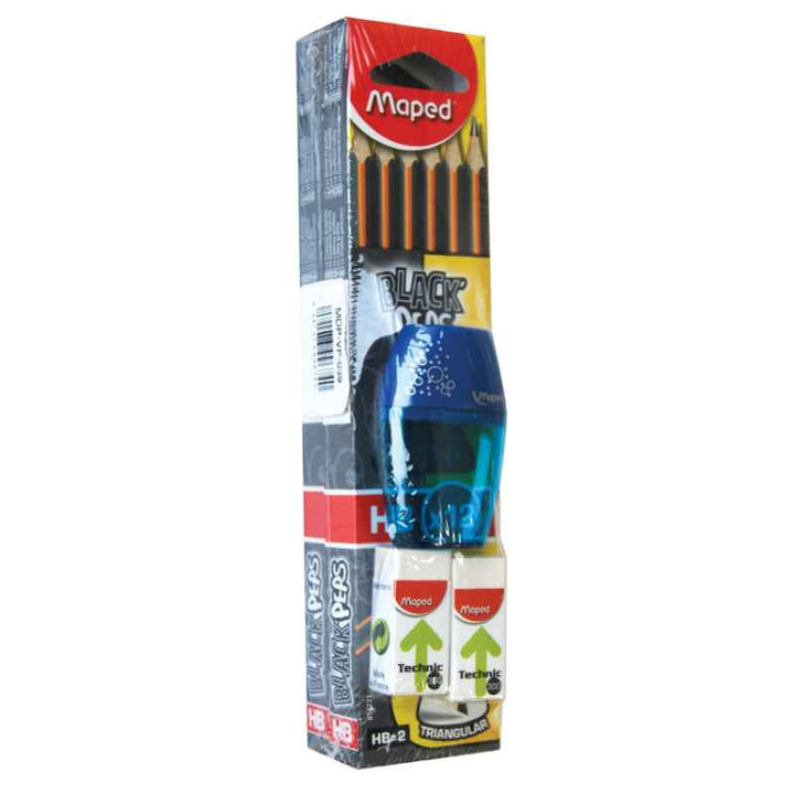 Maped BlackPeps Pencil 2 Box with Sharpener and Eraser MDP-VP-039