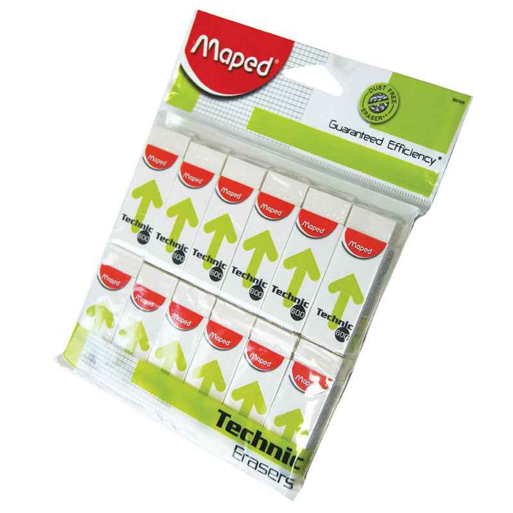 Maped Eraser Technic 600, Set of 12 MDP-VP-085