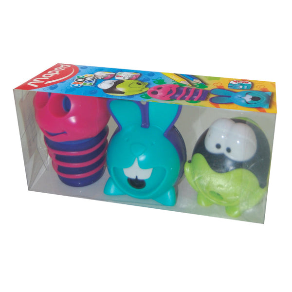 Maped Croc Croc Innovation Signal Pencil Sharpener Assorted Set of 3 MDP-VP-098