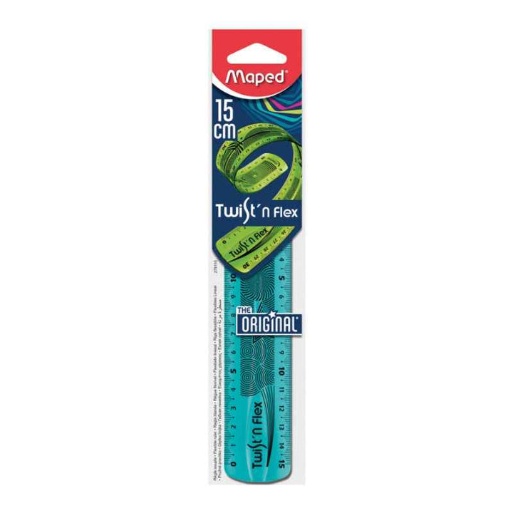 Maped Color Peps 12 Color Pencil with Study Geometry Set and Ruler 15cm Twist n Flex MDP-VP-145