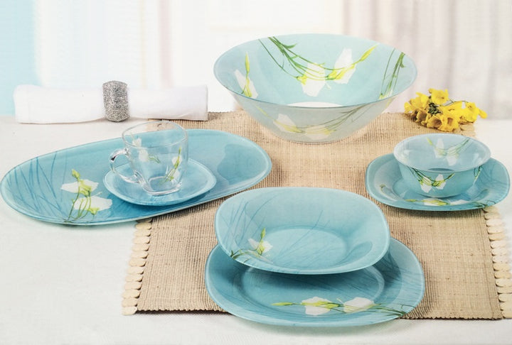 Luminarc Dinner Set Neo Cari Sofiane Blue 46 Pieces Set N5271 - Salman Stores