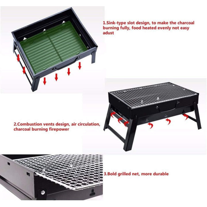 Nomad Foldable Grill 35x27cm Stainless Steel ND-CG-34649 - Salman Stores