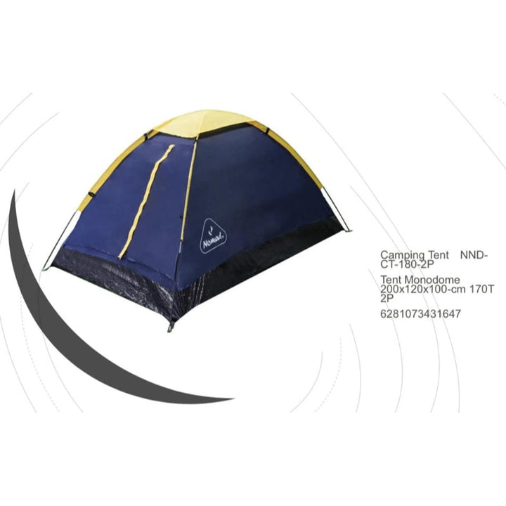 Nomad Tent Monodome 200x120x100cm 170T for 2 Person ND-CT-180-2P - Salman Stores