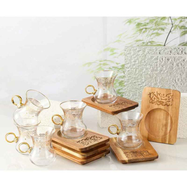 Otantik Tea Glass Set 12 pcs from Words Gold 150 cc OT1175