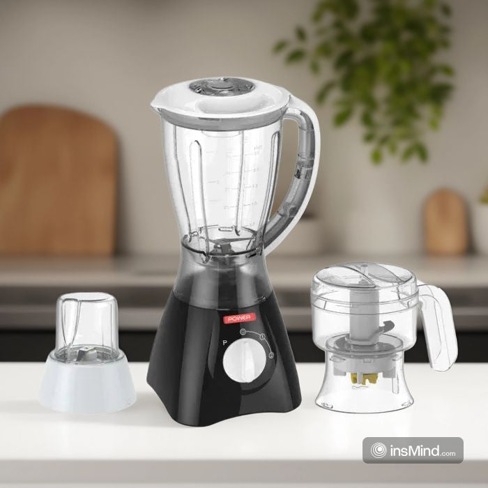 Power 3 in 1 Blender 1.5 Liter Plastic - Salman Stores