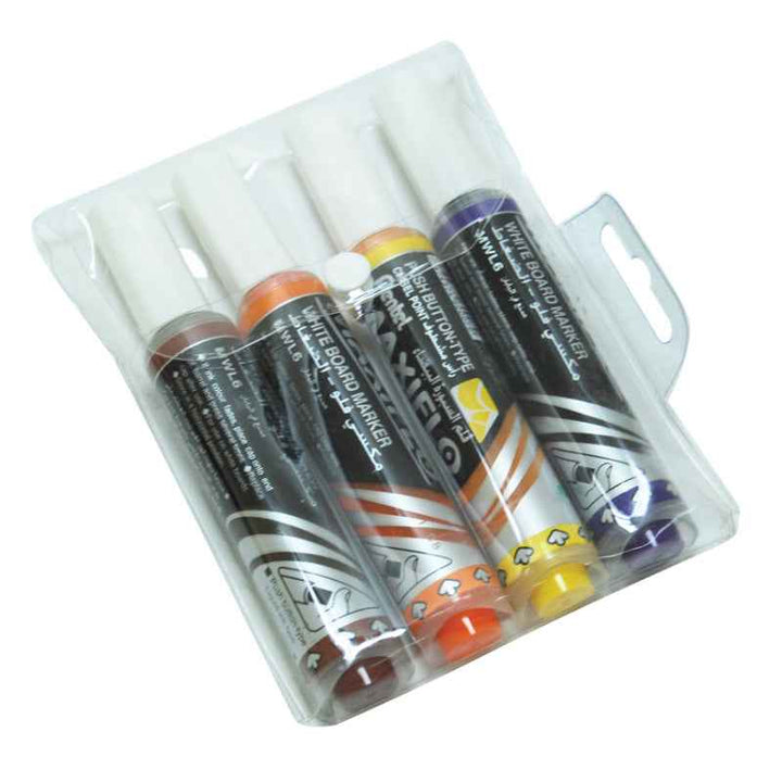 Pentel Maxiflo Whiteboard Marker Set of 4 Colors PE-MWL6-04L