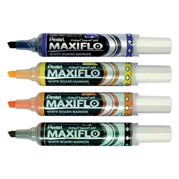 Pentel Maxiflo Whiteboard Marker Set of 4 Colors PE-MWL6-04L