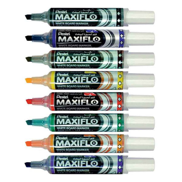 Pentel Maxiflo Whiteboard Marker Set of 8 Colors PEP-MWL6-08
