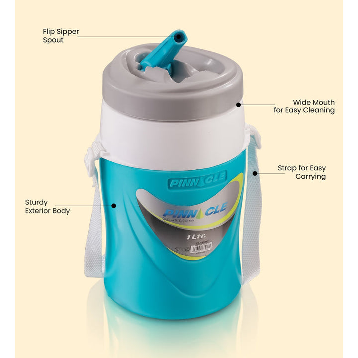 Pinnacle Platino Insulated Water Jug 1 Litre Blue PIN-21 - Salman Stores