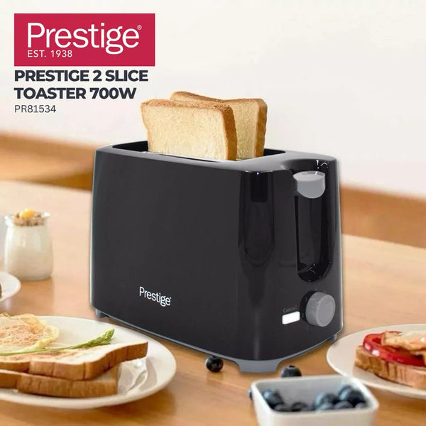 Prestige 2 Slice Toaster Black Plastic 700 W PR81534 - Salman Stores