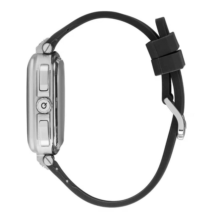 Quantum Men Black Silicone Analog Black Dial Square Watch PWG1014351 - Salman Stores