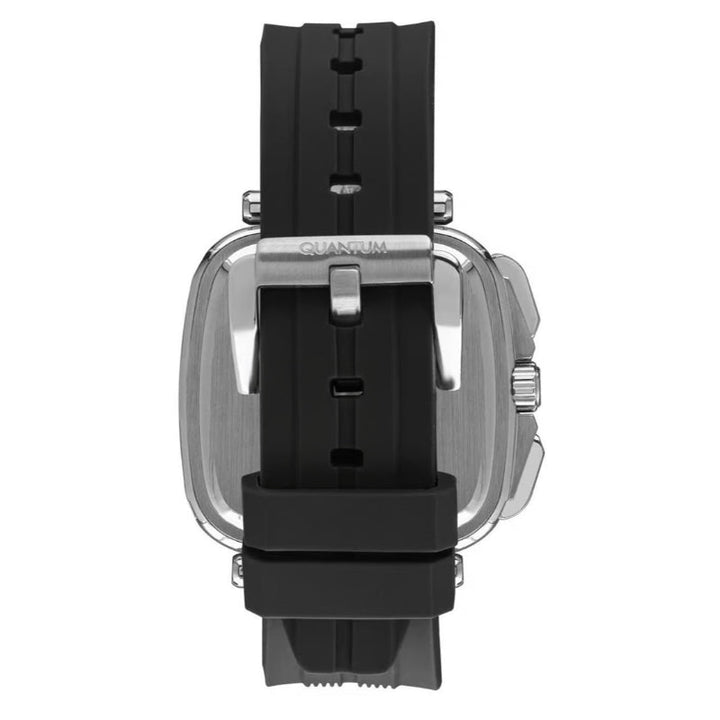Quantum Men Black Silicone Analog Black Dial Square Watch PWG1014351 - Salman Stores