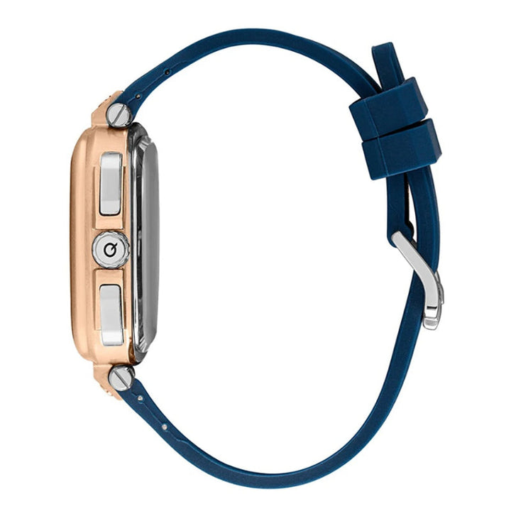 Quantum Men Blue Silicone Analog Blue Dial Square Watch PWG1014499 - Salman Stores