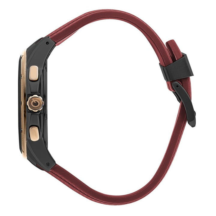 Quantum Men Red Silicone Analog Black Dial Watch PWG953868 - Salman Stores