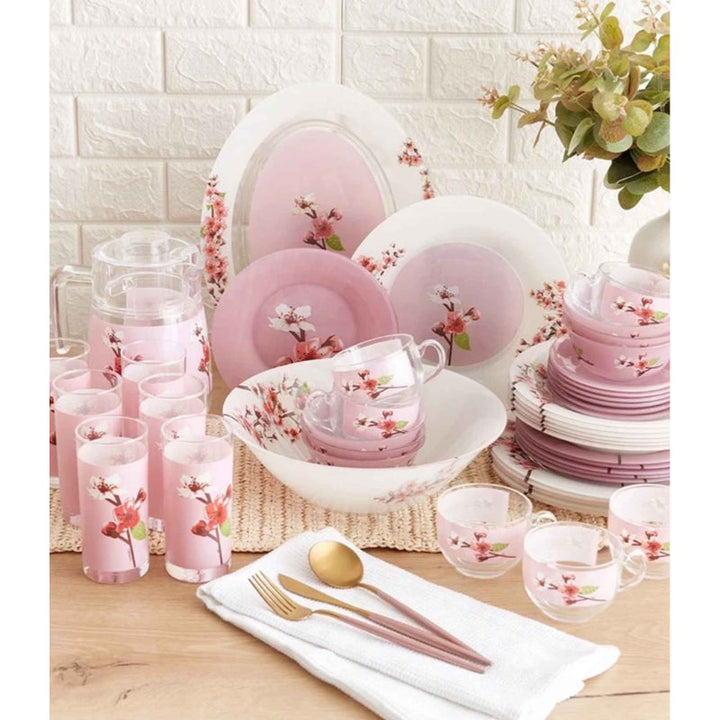 Luminarc Dinner Set Ambi Rose Garden 46 Pieces Set Q0926 - Salman Stores
