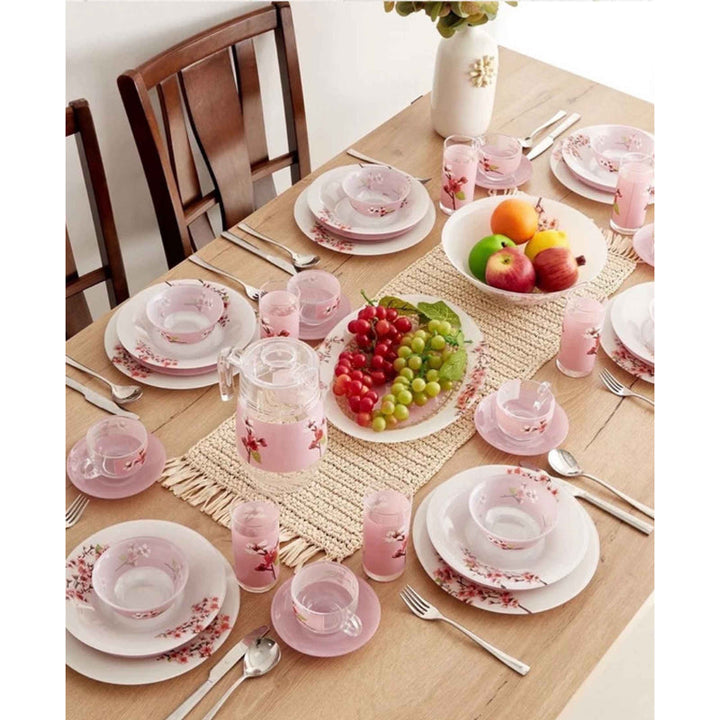 Luminarc Dinner Set Ambi Rose Garden 46 Pieces Set Q0926 - Salman Stores