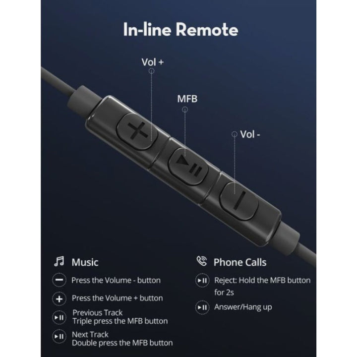 RAVPower BH1004 Mono Earphones With Lightning Black RP.BH1004.BK - Salman Stores