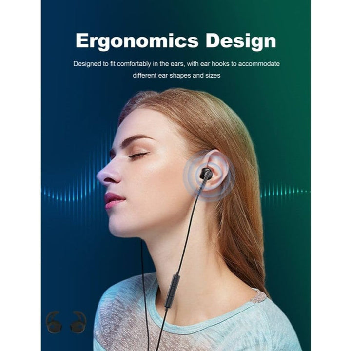 RAVPower RP-BH1006 Wired Earphone with Type-C Black RP.BH1006.BK - Salman Stores