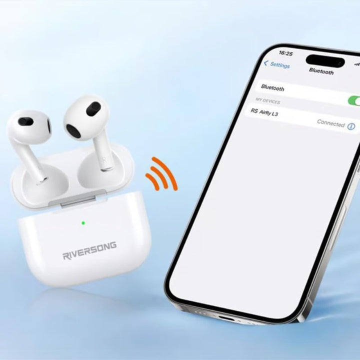 Riversong AirFly L3 EA227 True Wireless Earbuds White RS.AIRFLYL3-EA227.WT - Salman Stores