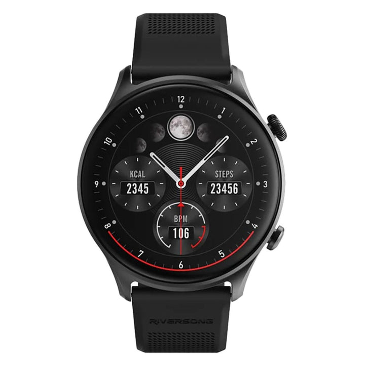 Riversong Motive 7C SW71 Round Dial 1.52 Inch Display Smartwatch RS.MOTIVE7C-SW71.BK - Salman Stores