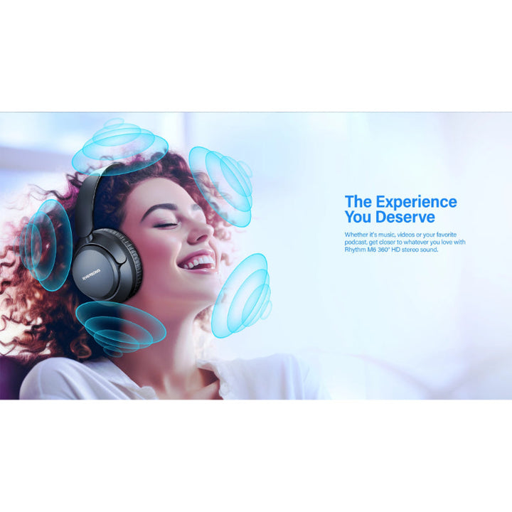 Riversong Rhythm M6 Over-Ear Wireless Headphones with Foldable Design Black RS.RHYTHMM6-EA279.BK - Salman Stores