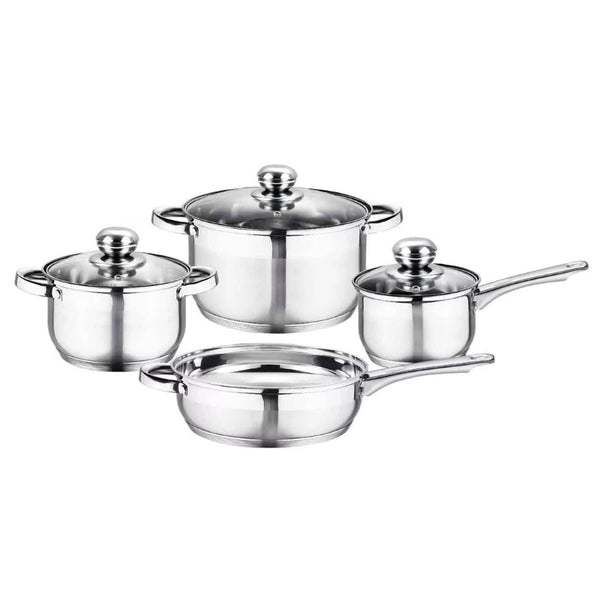 Schon Haus Cookware Set Stainless Steel 7 pcs RW1221-7 - Salman Stores
