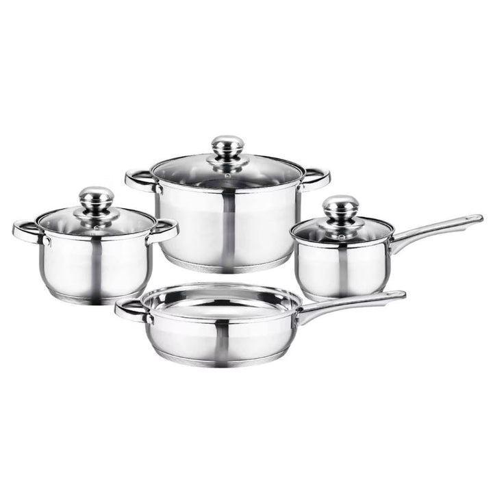 Schon Haus Cookware Set Stainless Steel 7 pcs RW1221-7 - Salman Stores