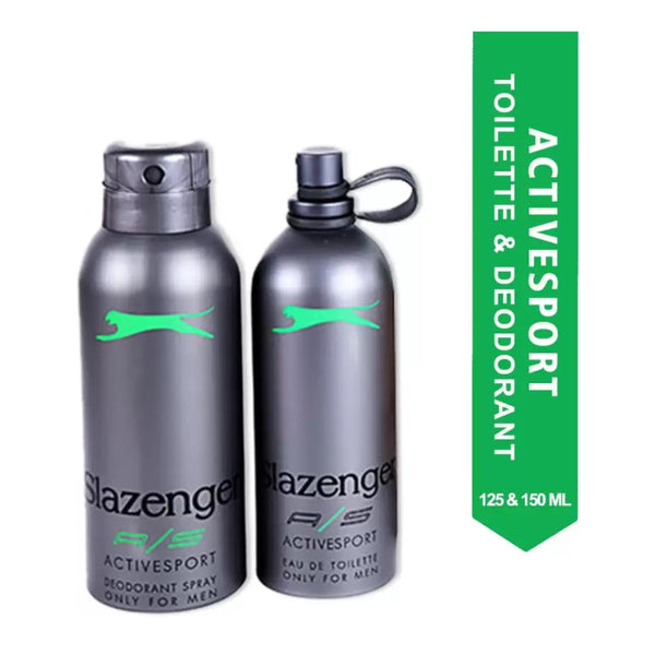 Slazenger Activesport EDT 125 ml & Deo Green Set Sa110K2-201109 - Salman Stores