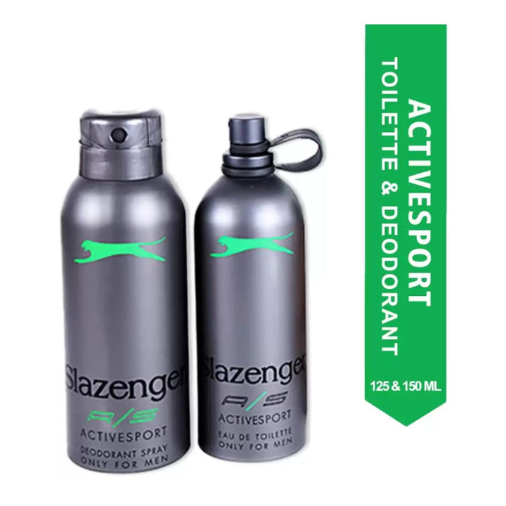 Slazenger Activesport EDT 125 ml & Deo Green Set Sa110K2-201109 - Salman Stores