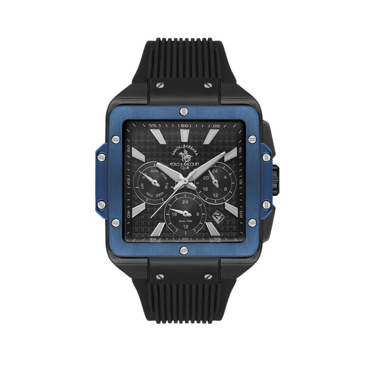 Santa Barbara Polo Men Black Silicone Analog Watch - Salman Stores