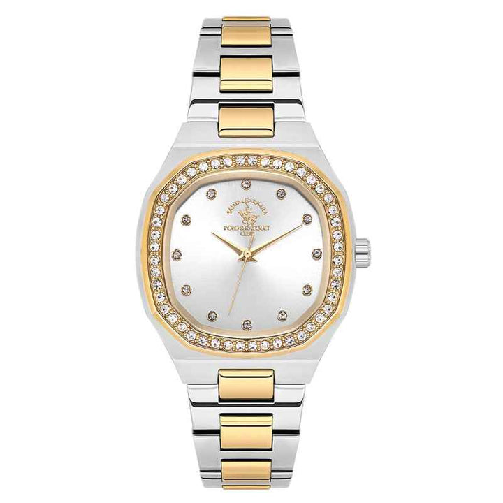 Santa Barbara Polo Club Women Stainless Steel Silver and Gold Watch SB1106255