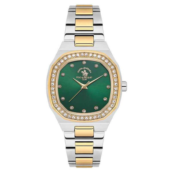 Santa Barbara Polo Club Women Stainless Steel Silver and Gold Watch SB1106256