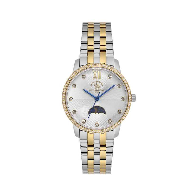 Santa Barbara Polo Club Unique Women Stainless Steel Silver and Gold Watch SB1106383