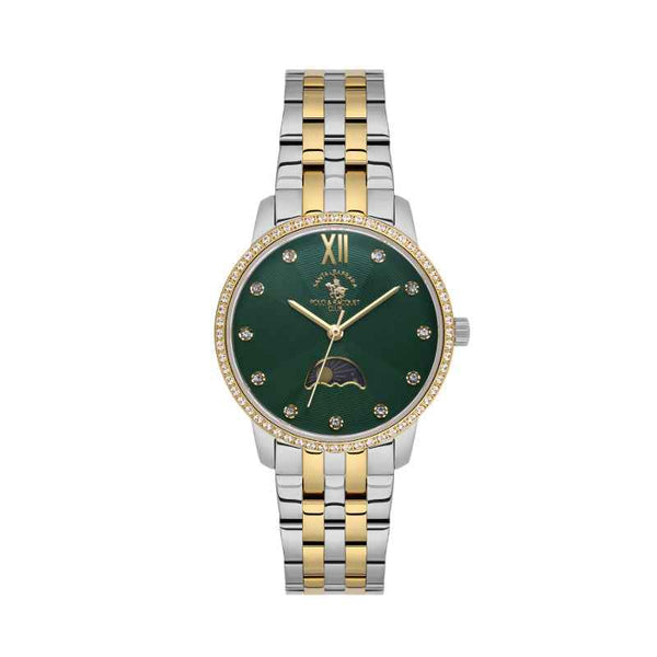 Santa Barbara Polo Club Unique Women Stainless Steel Silver and Gold Watch SB1106384