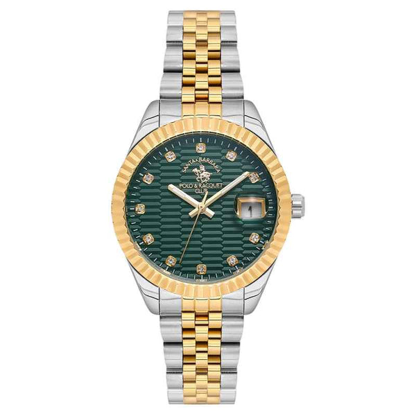 Santa Barbara Polo Club Women Stainless Steel Silver and Gold Watch SB1106433