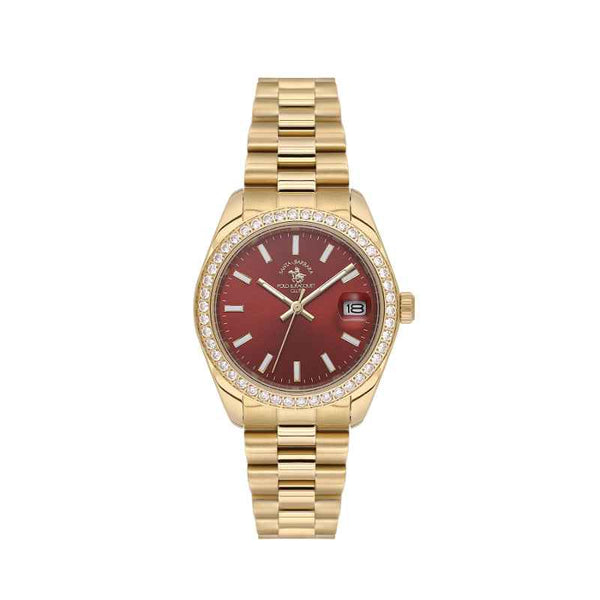 Santa Barbara Polo Club Unique Women Stainless Steel Gold Watch SB4100173